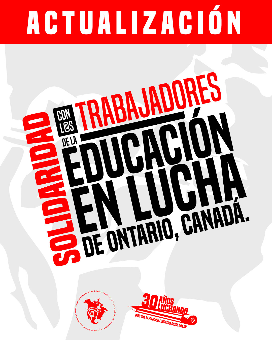 Huelga de maestros y maestras en Ontario, Canadá.